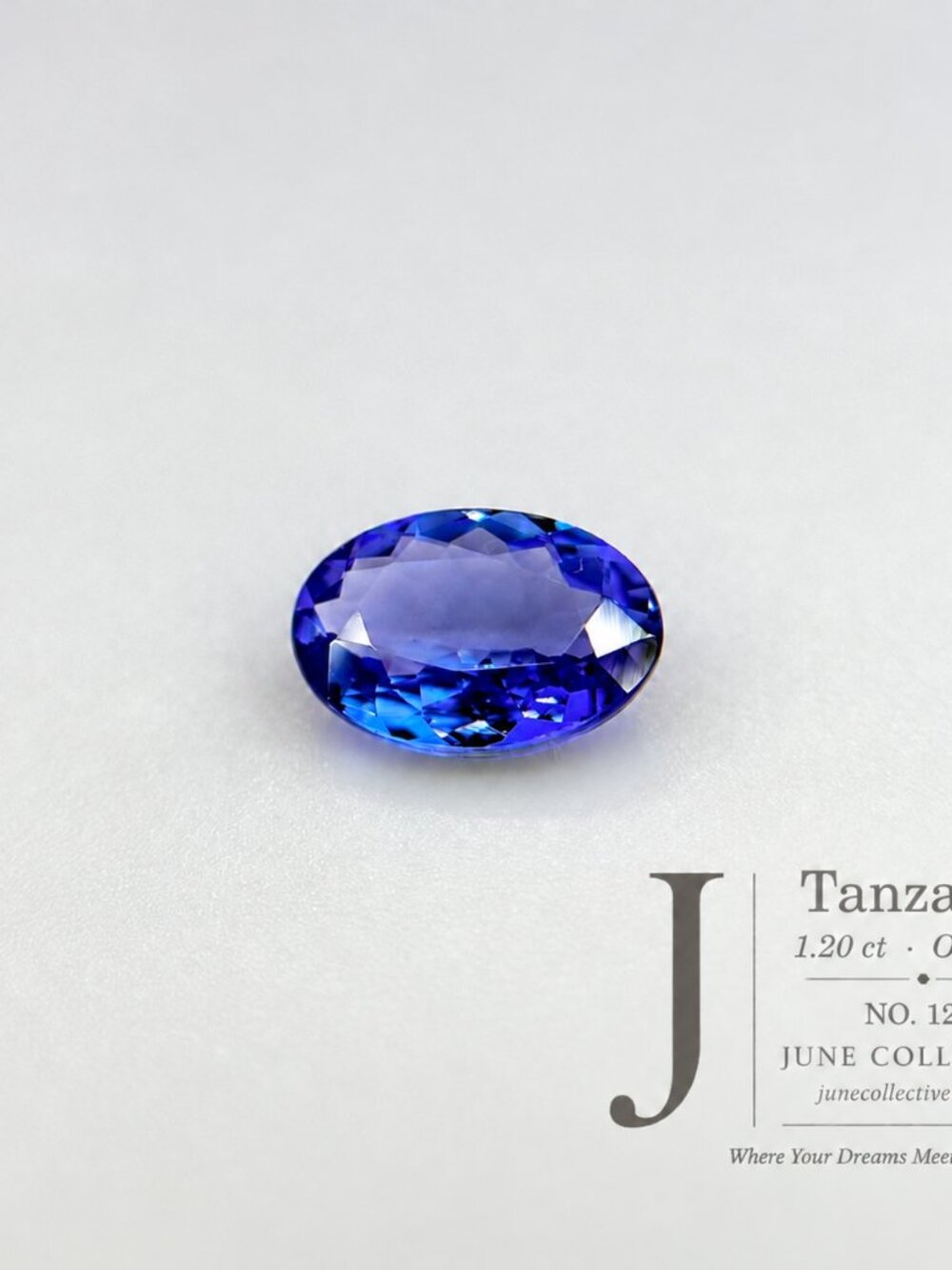1.20 Ct Blue Violet Tanzanite Oval Loose Gemstone Jewelry Making Supply